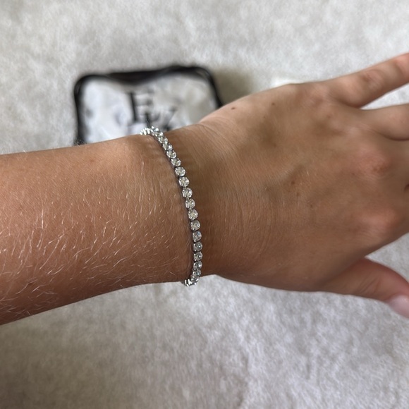Ellie Vail Silver Tennis Bracelet - Picture 3 of 6